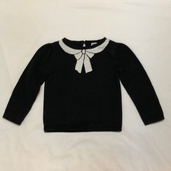 Janie and Jack Other - Janie and Jack Bow Sweater Toddler Black and White